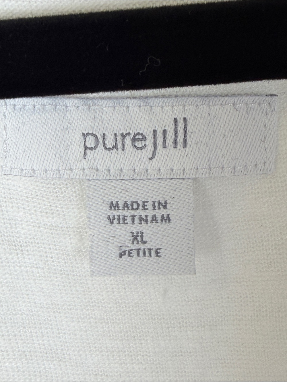 Pure Jill J. Jill Sleeveless V-Neck White Linen Rayon Blend Tank Top Sz XLP - Picture 3 of 11